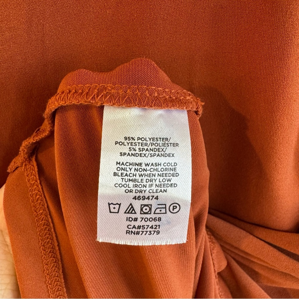 Ann Taylor Orange Ruffled Sleeveless Blouse - Picture 4 of 4